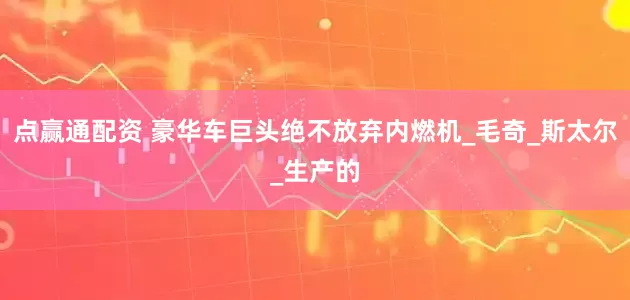 点赢通配资 豪华车巨头绝不放弃内燃机_毛奇_斯太尔_生产的